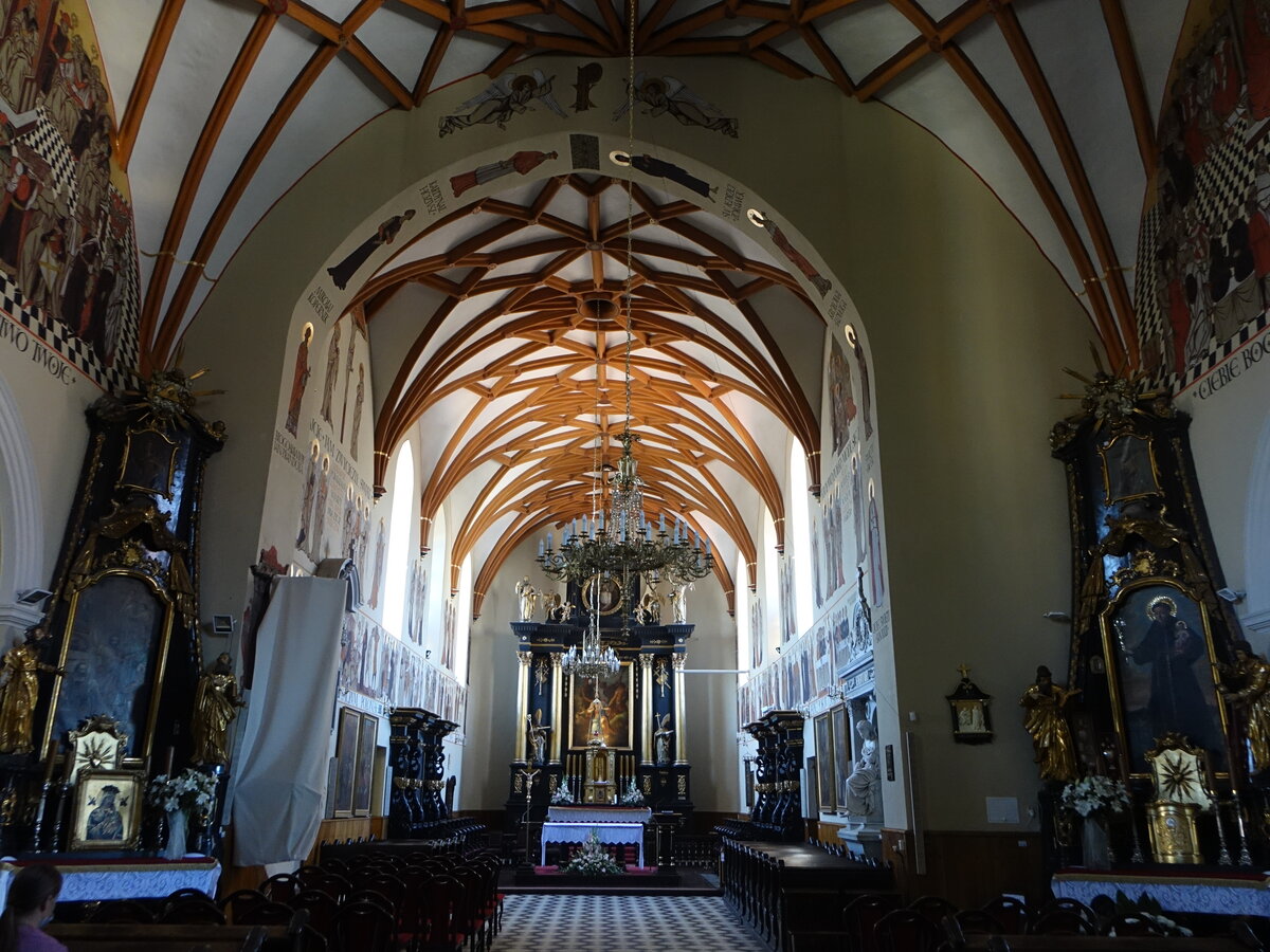 Piotrkow Trybunalski / Petrikau, Innenraum der St. Jakobus Kirche (14.06.2021)