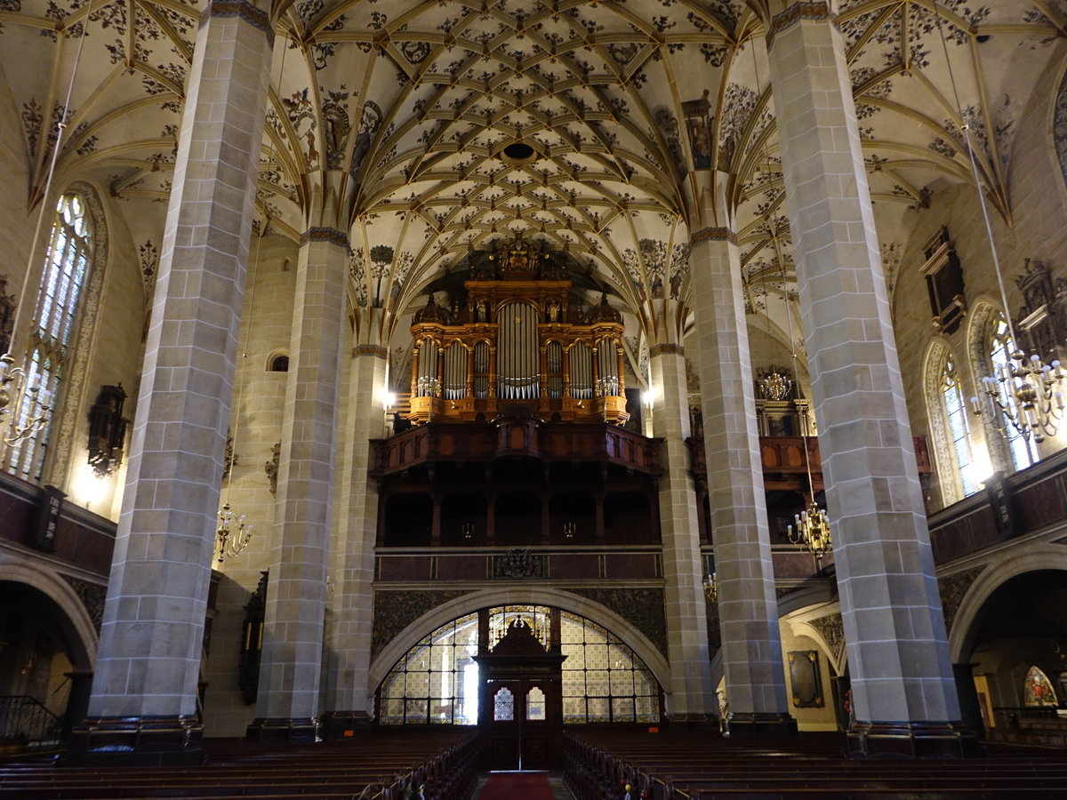 Pirna, Orgelempore in der Stadtkirche St. Marien (02.10.2020)