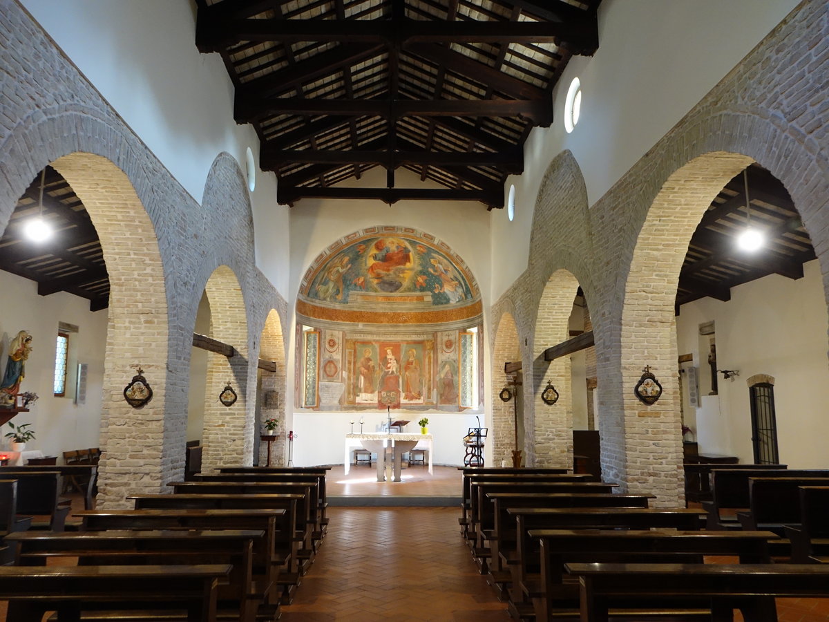 Pisignano, Fresken aus dem 16. Jahrhundert in der Pfarrkirche St. Stefano (20.09.2019)