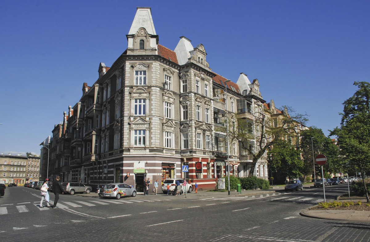 Plac Grunwaldzki, Szczecin - Kaiser-Wilhelm-Platz, Stettin. Aufnahmedatum: 24. Mai 2015.