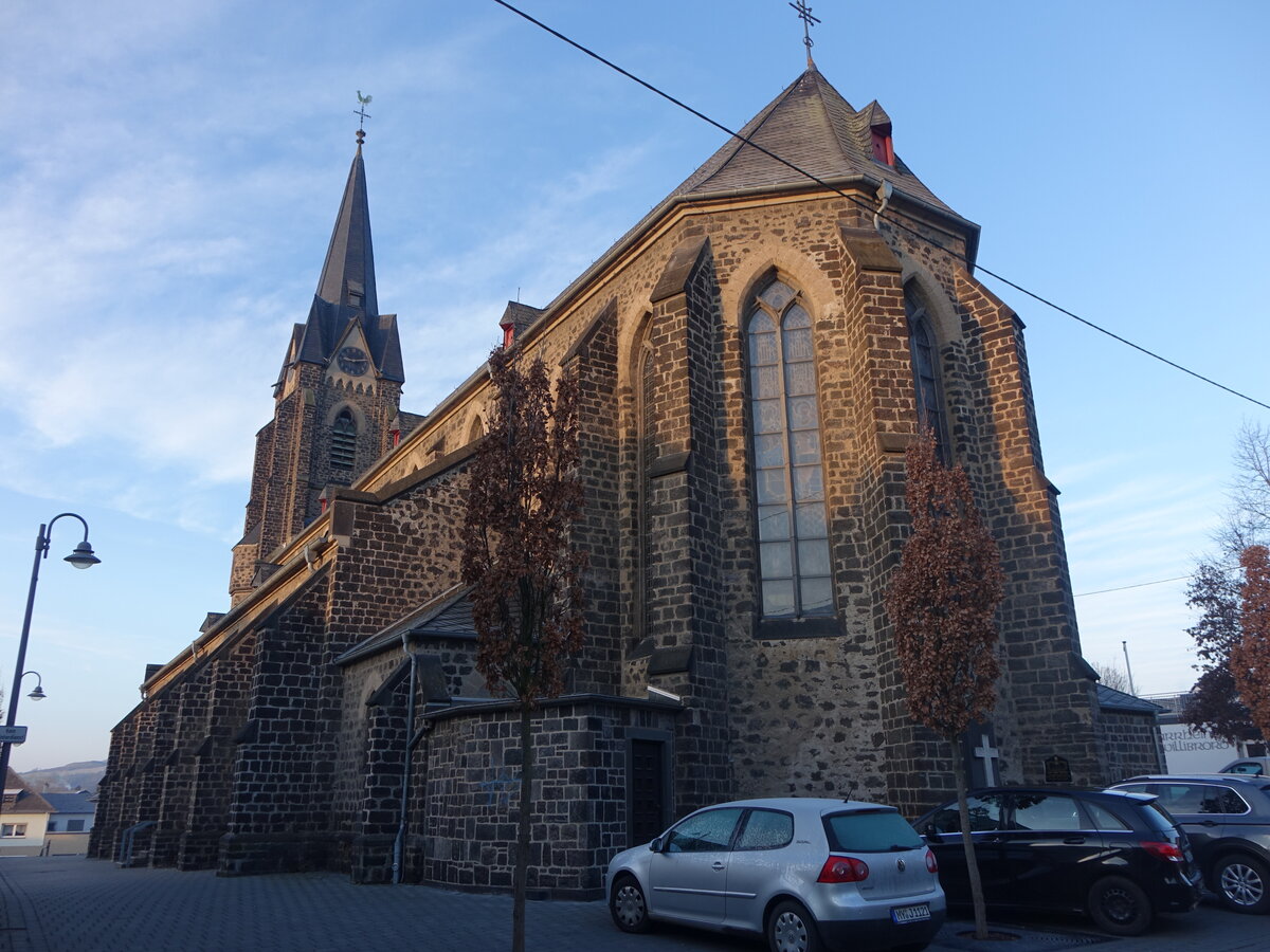 Plaidt, Pfarrkirche St. Willibrord, erbaut von 1859 bis 1860 (26.12.2025)