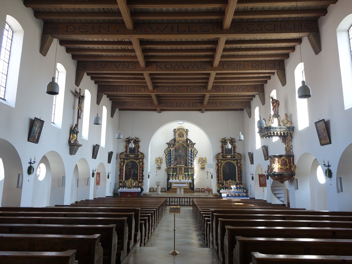 Pleinfeld, Innenraum der St. Nikolaus Kirche (04.06.2015)