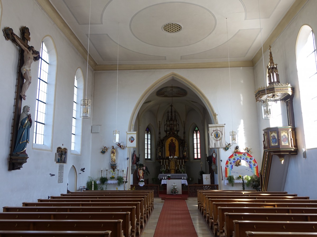 Prnbach, Innenraum der St. Johannes Kirche (15.04.2015)