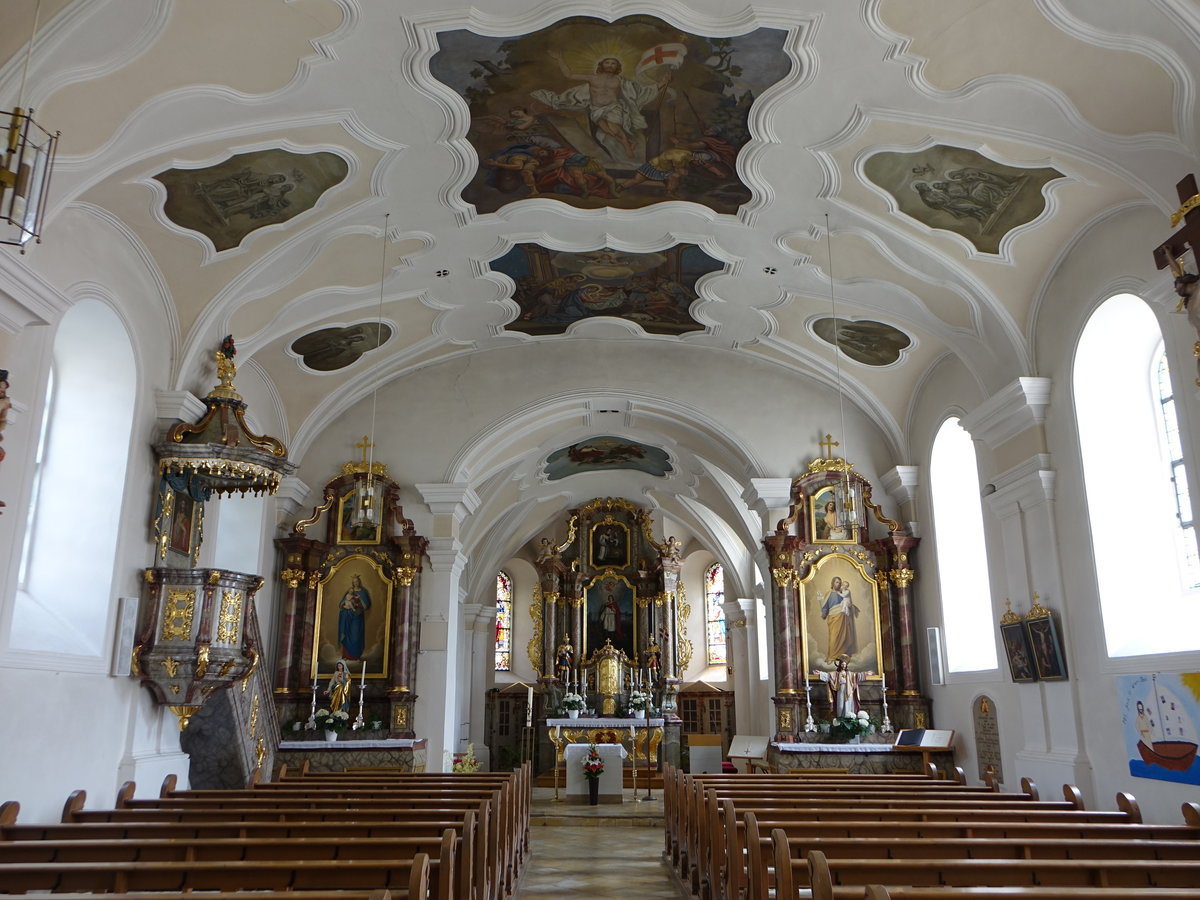 Psing, barocker Innenraum der St. Vitus Kirche (03.06.2017)