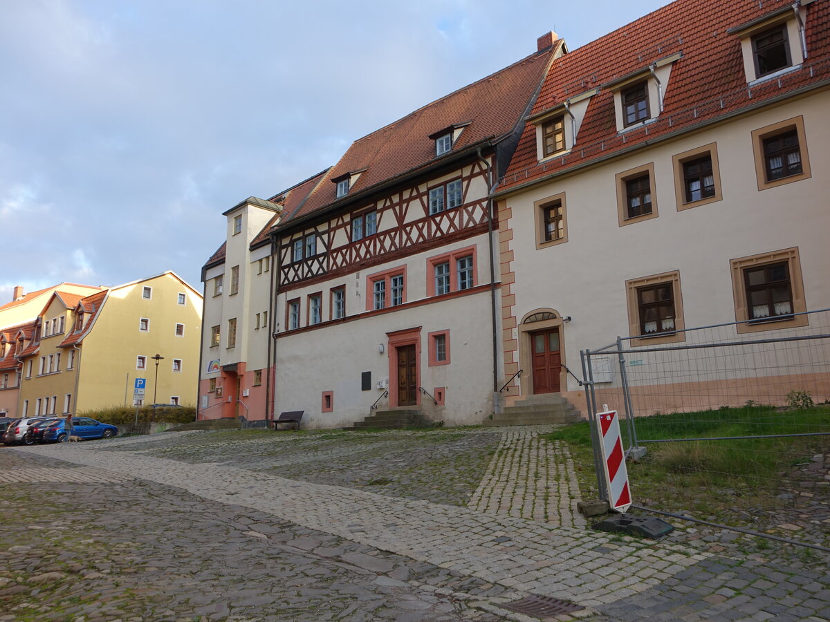 Pößneck, Häuser in der Klostergasse (19.10.2022)