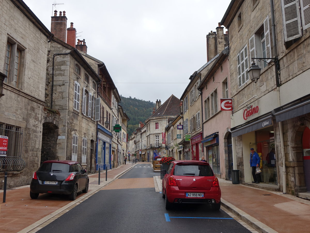 Poligny, Huser in der Grande Rue (17.09.2016)