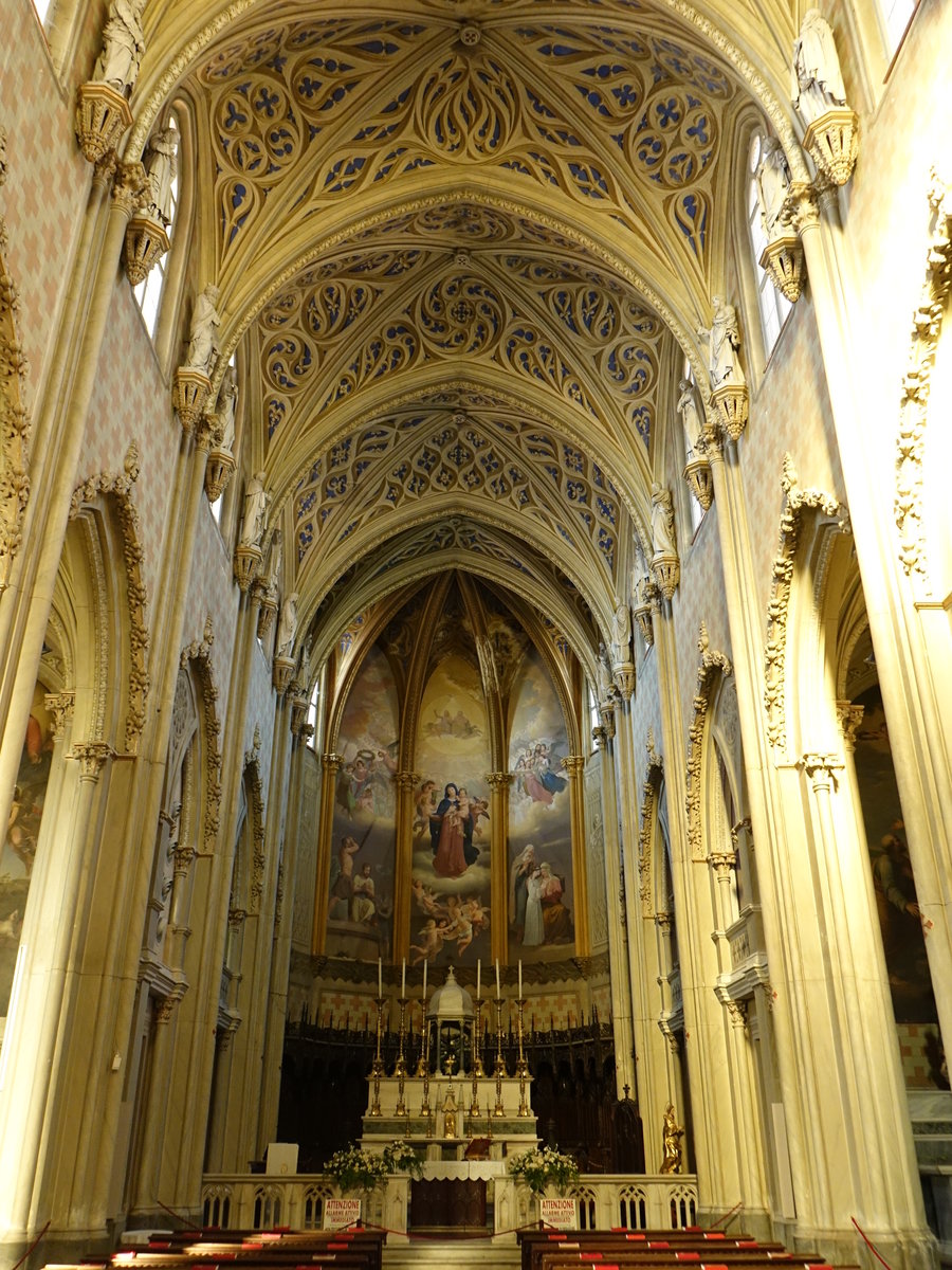 Pollenzo, neugotischer Chorraum in der Pfarrkirche San Vittore (02.10.2018)