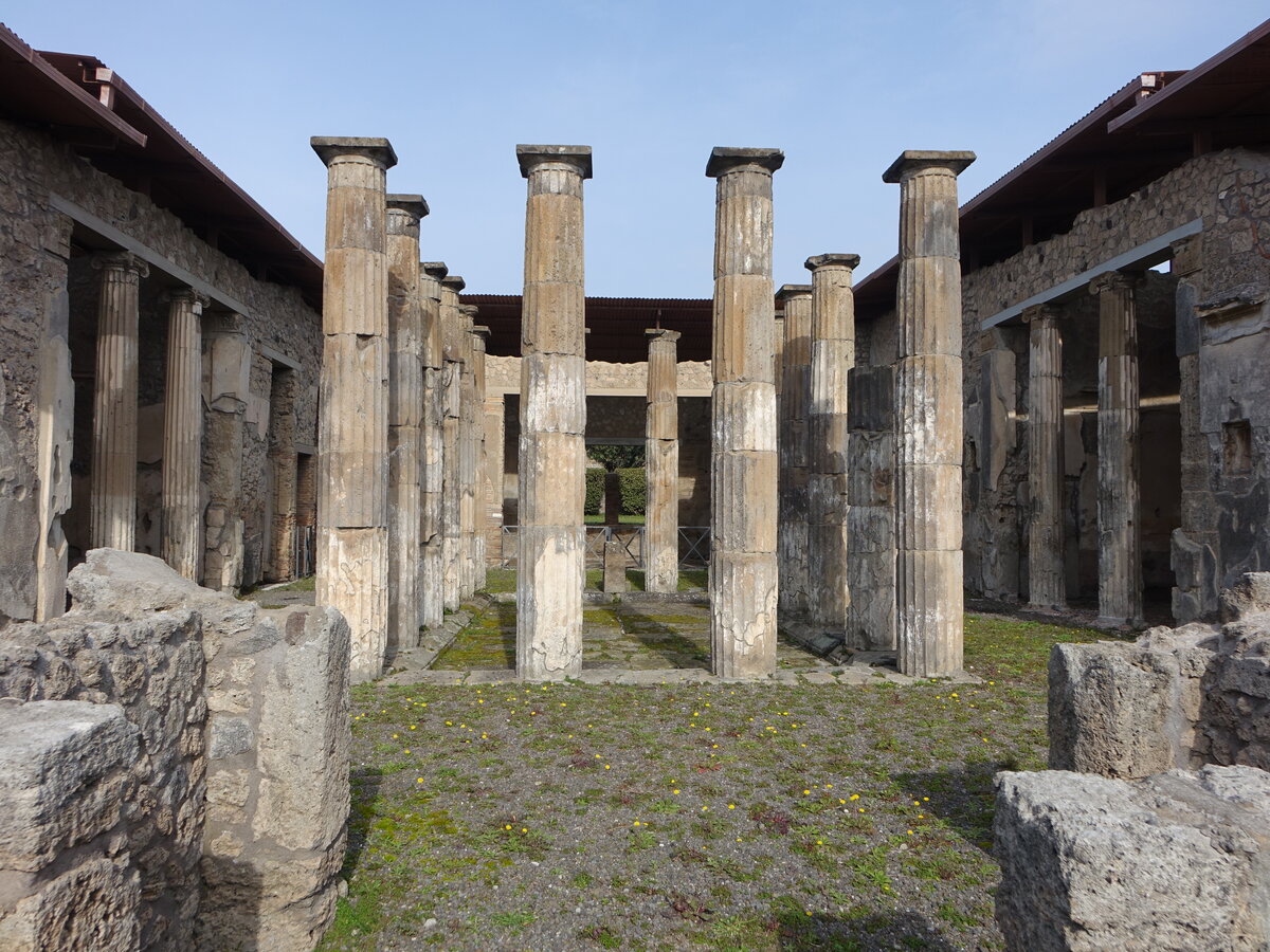 Pompei, Sulen in der Casa degli Epidii (24.02.2023)