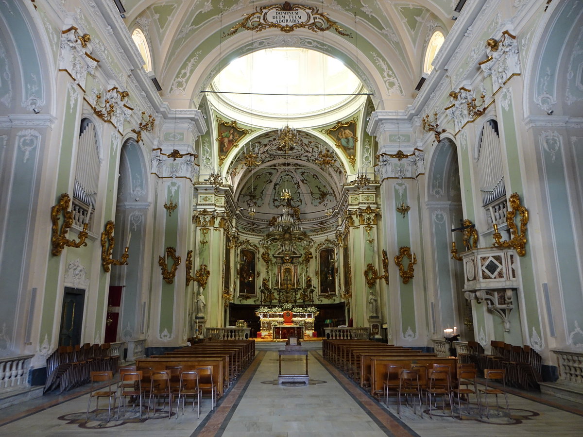 Pontremoli, barocker Innenraum der Concattedrale di Santa Maria del Popolo (22.06.2019)