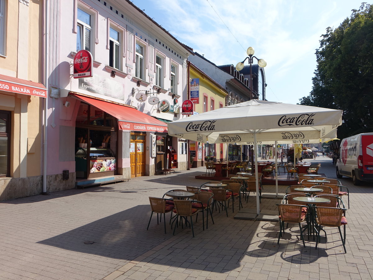 Poprad / Deutschendorf, Cafe am Namesti Svateho Egidia (07.08.2020)