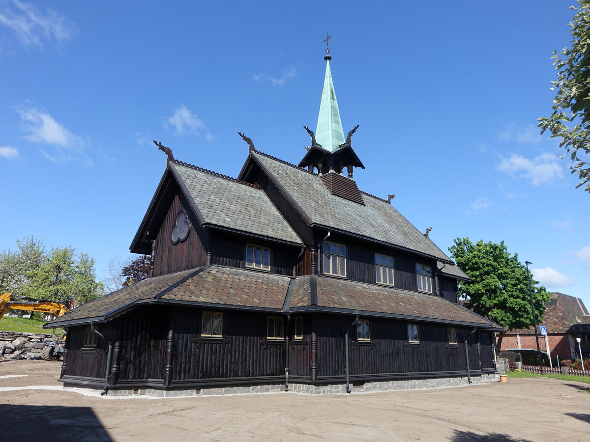 Porsgrunn, evangelische Var Frue Kirche, erbaut 1899 durch Haldor Larsen Borve (28.05.2023)