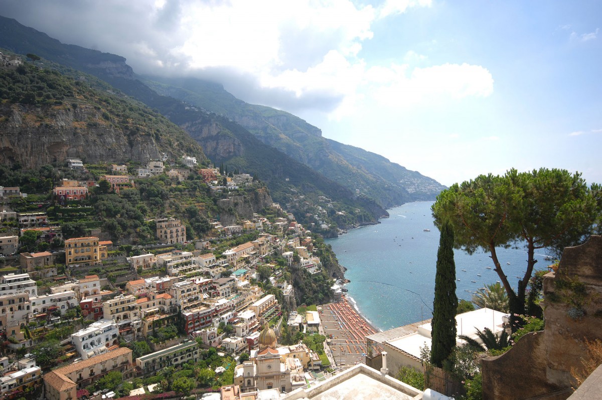 Positano an der Amalfikste. Aufnahmedatum: 20. Juli 2011.