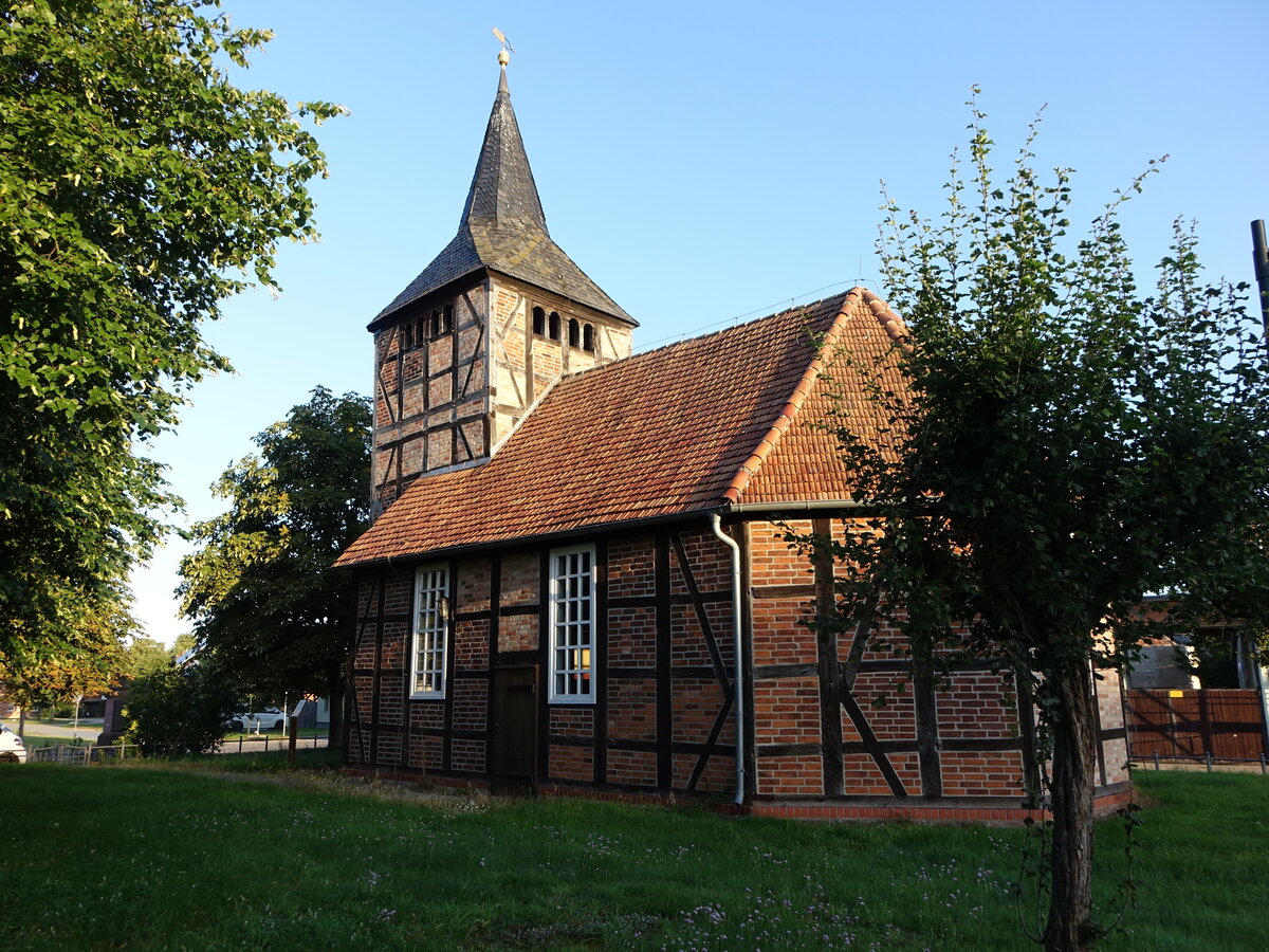 Potzehne, evangelische Kirche, Fachwerkbau aus dem Jahr 1748 (11.08.2025)