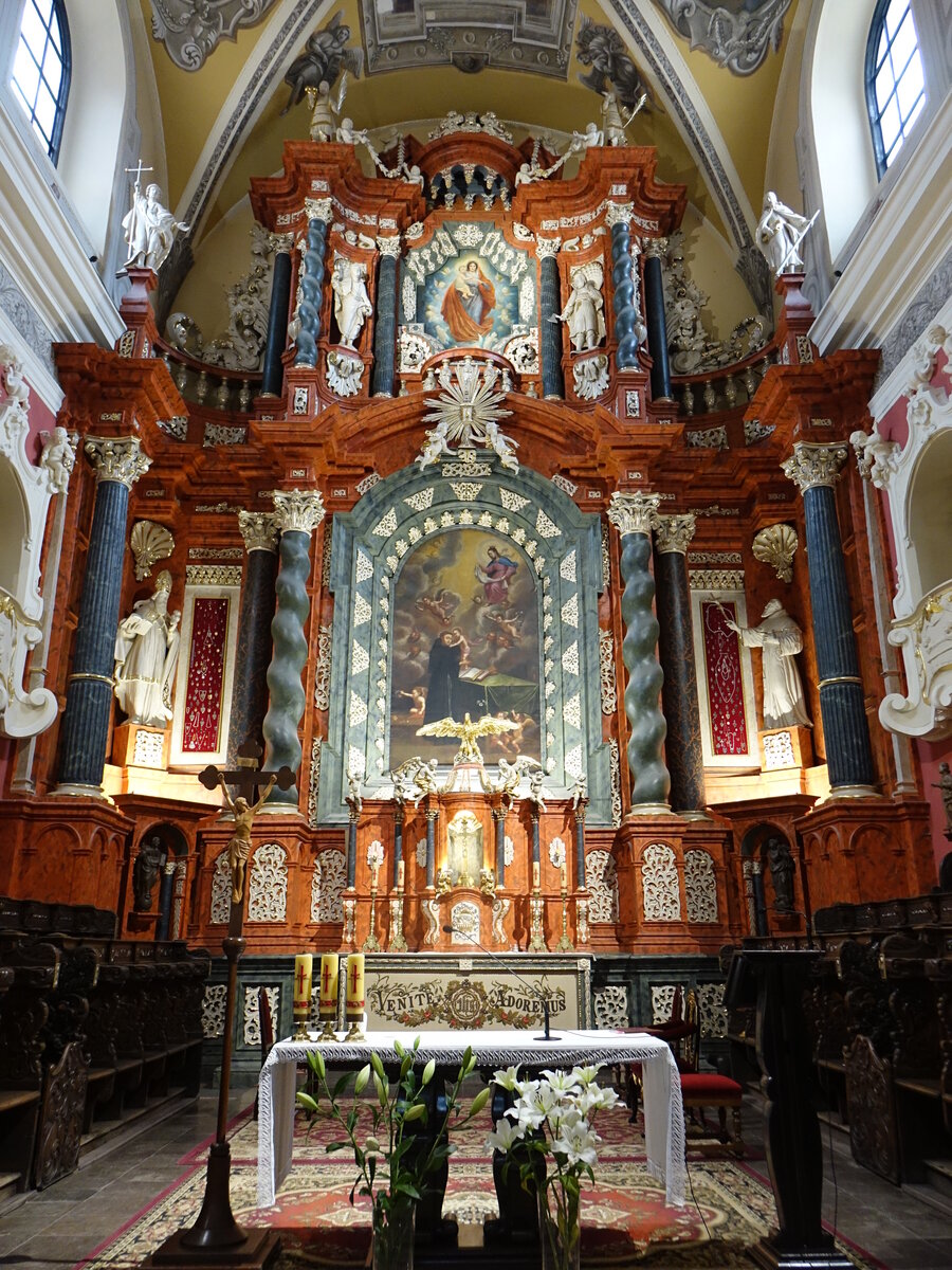Poznan / Posen, Hochaltar in der Franziskanerkirche St. Antonius (12.06.2021)