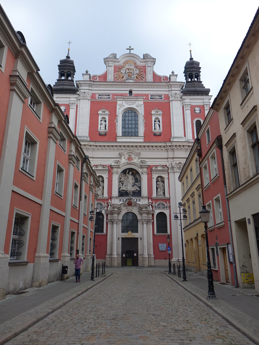 Poznan / Posen, Pfarrkirche St. Maria Magdalena in der Jesuitenschule, erbaut ab 1651 durch den Architekten Tomaso Poncino, vollendet bis 1732 durch Pompeo Ferrari (12.06.2021)