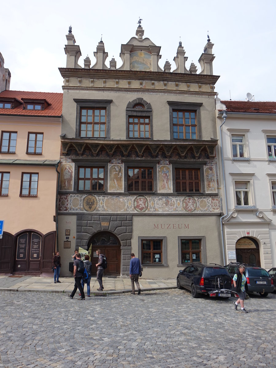 Prachatice, Sitr-Haus oder Zdiarsky-Haus, erbaut 1604, heute Stadtmuseum (25.05.2019)
