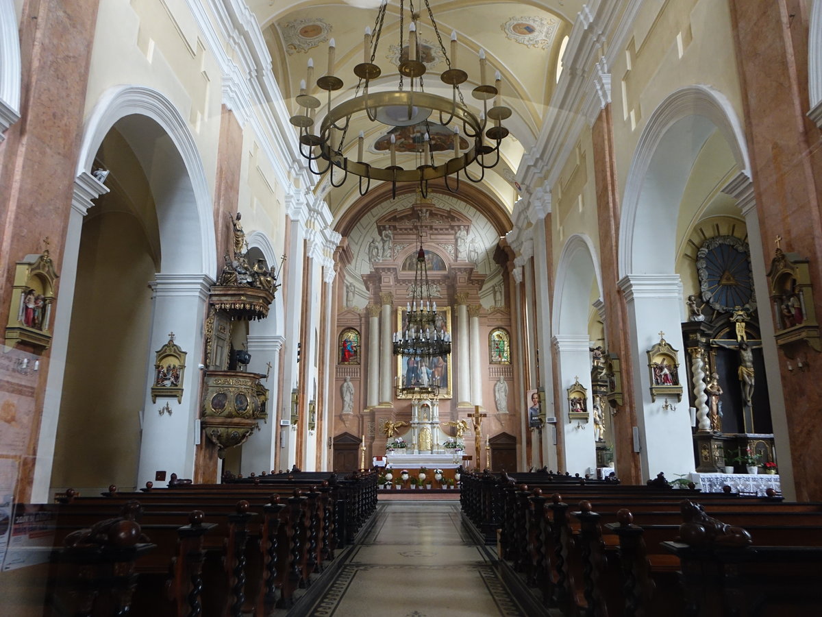 Presov / Esperies, barocker Innenraum der Franziskanerkirche (01.09.2020)
