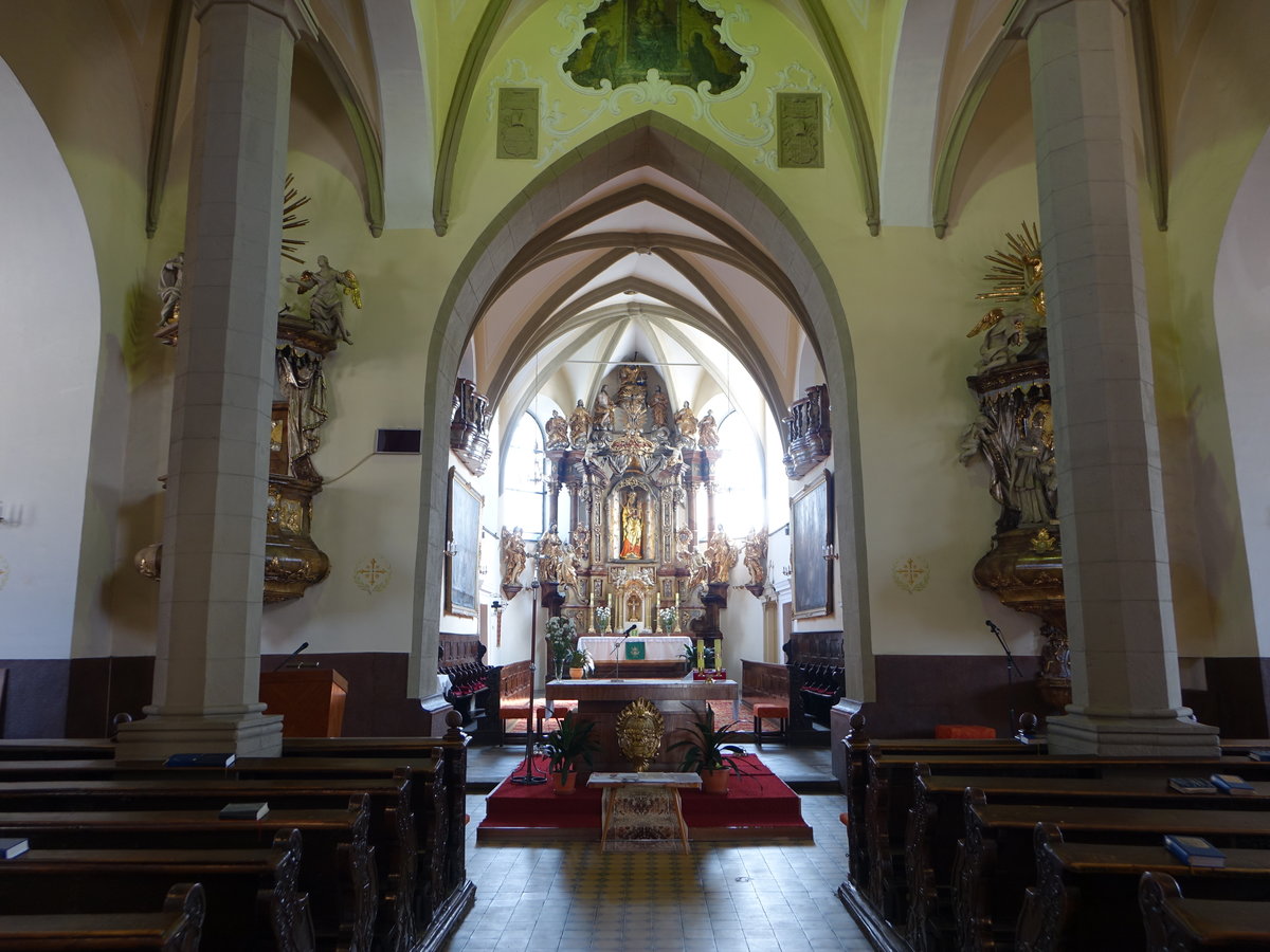 Pribor / Freiberg in Mhren, barocke Ausstattung in der Pfarrkirche Maria Geburt (31.08.2019)