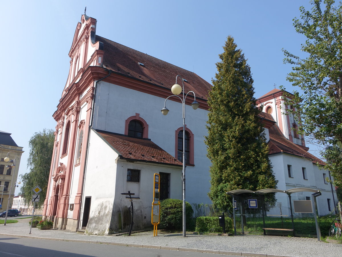 Pribor / Freiberg in Mhren, Pfarrkirche St. Valentin, erbaut von 1596 bis 1626 von Giovanni Pietro Tencalla (31.08.2019)