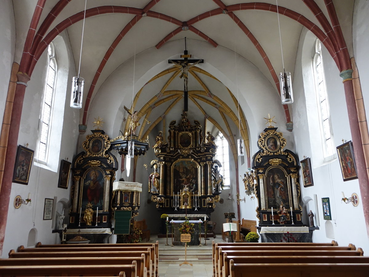 Prienbach, Innenraum der kath. Pfarrkirche St. Stephan (20.10.2018)