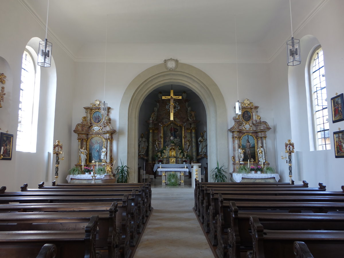 Prlsdorf, Rokoko Ausstattung in der kath. St. Sebastian Kirche (14.10.2018)