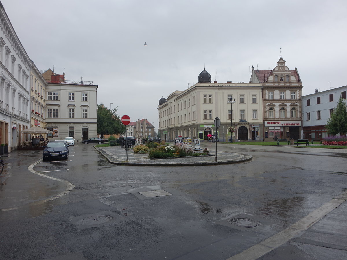 Prostejov / Prossnitz, Gebude am Pernstynske Namesti (03.08.2020)