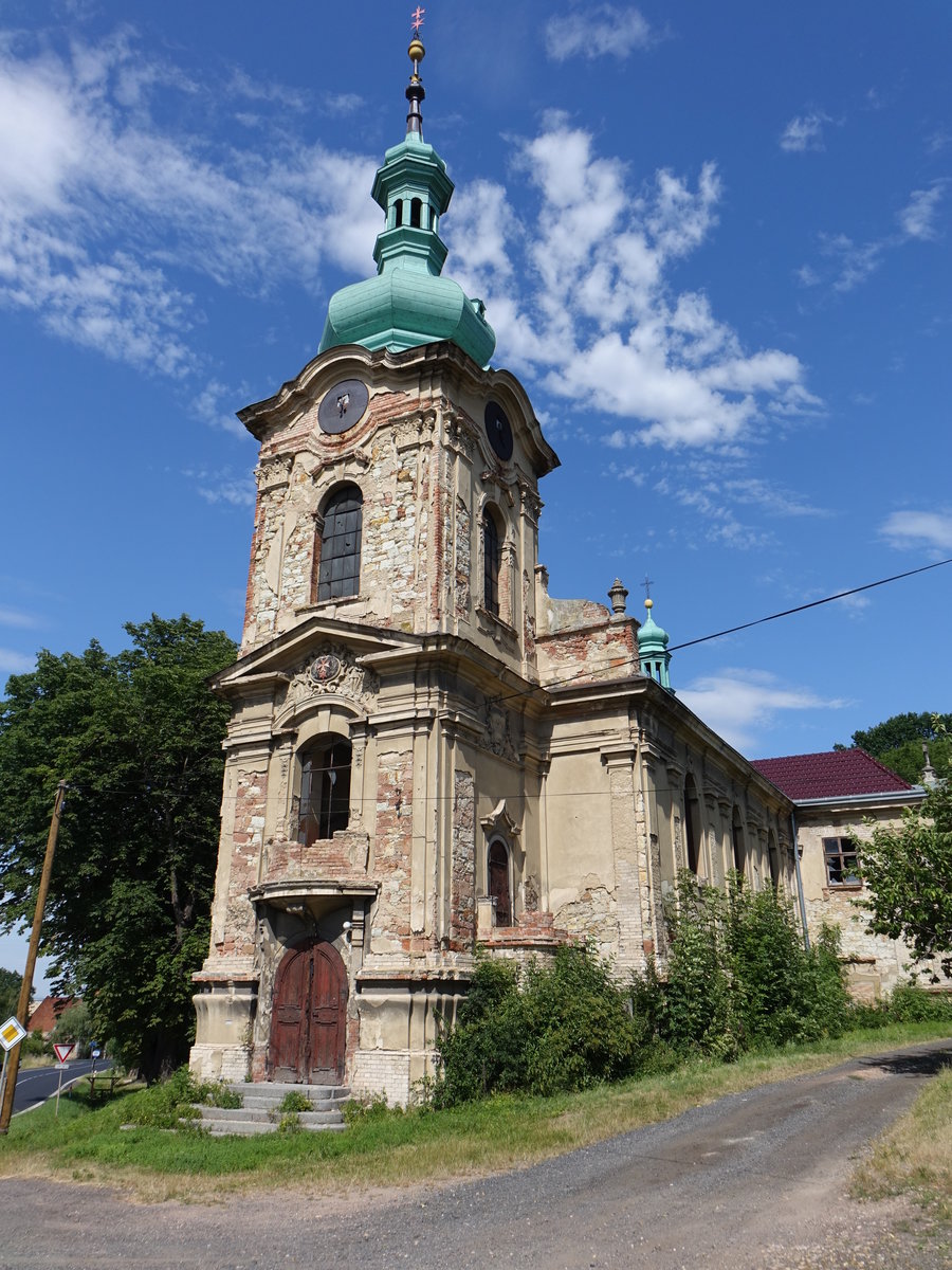 Psov / Schaub, Pfarrkirche des Allerheiligsten Herzen Jesu, erbaut 1914 (06.07.2019)