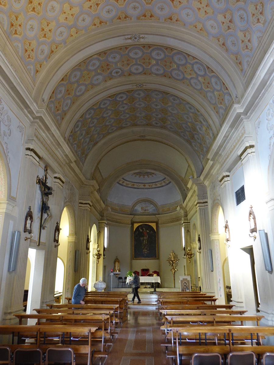 Quarto Inferiore, Innenraum der Pfarrkirche San Michele Arcangelo (31.10.2017)