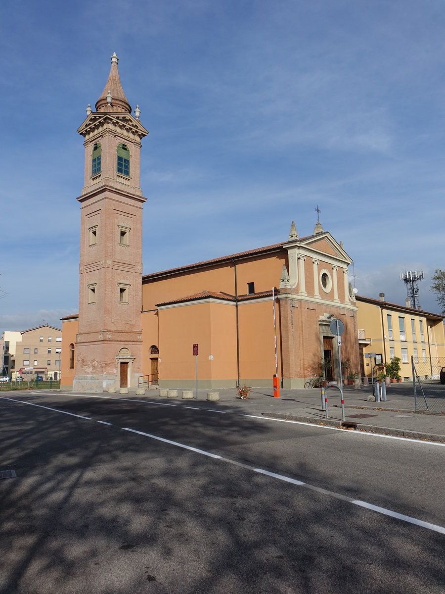 Quarto Inferiore, Pfarrkirche von San Michele Arcangelo, erbaut im 17. Jahrhundert (31.10.2017)