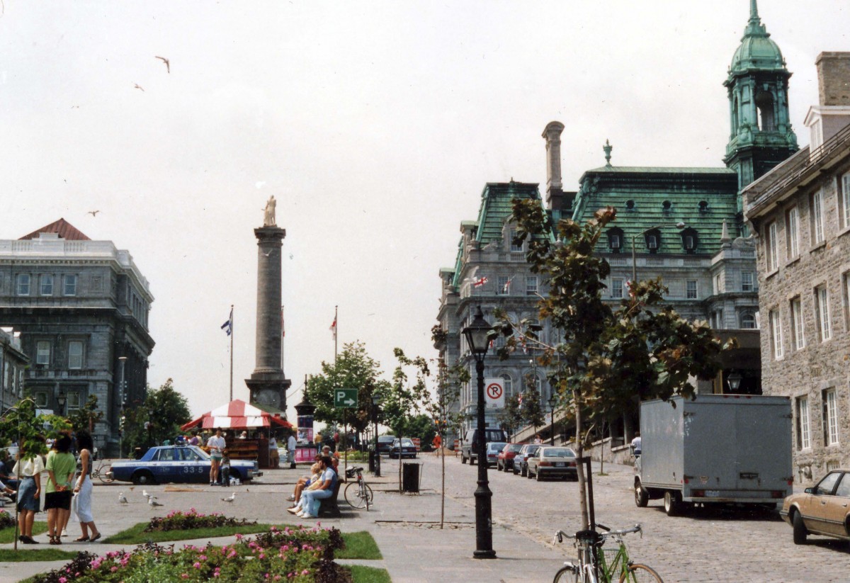 Quebec Ville - Rue de Tresor. Aufnahme: Juli 1987 (digitalisiertes Negativfoto).