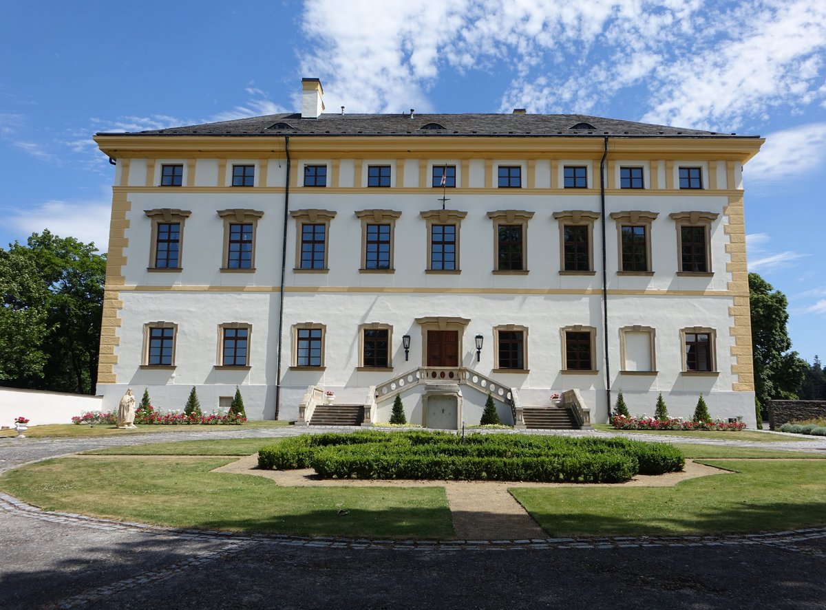 Rabstejn nad Strelou, Barockschloss, erbaut 1705 fr Franz Karl von Ptting (06.07.2019)