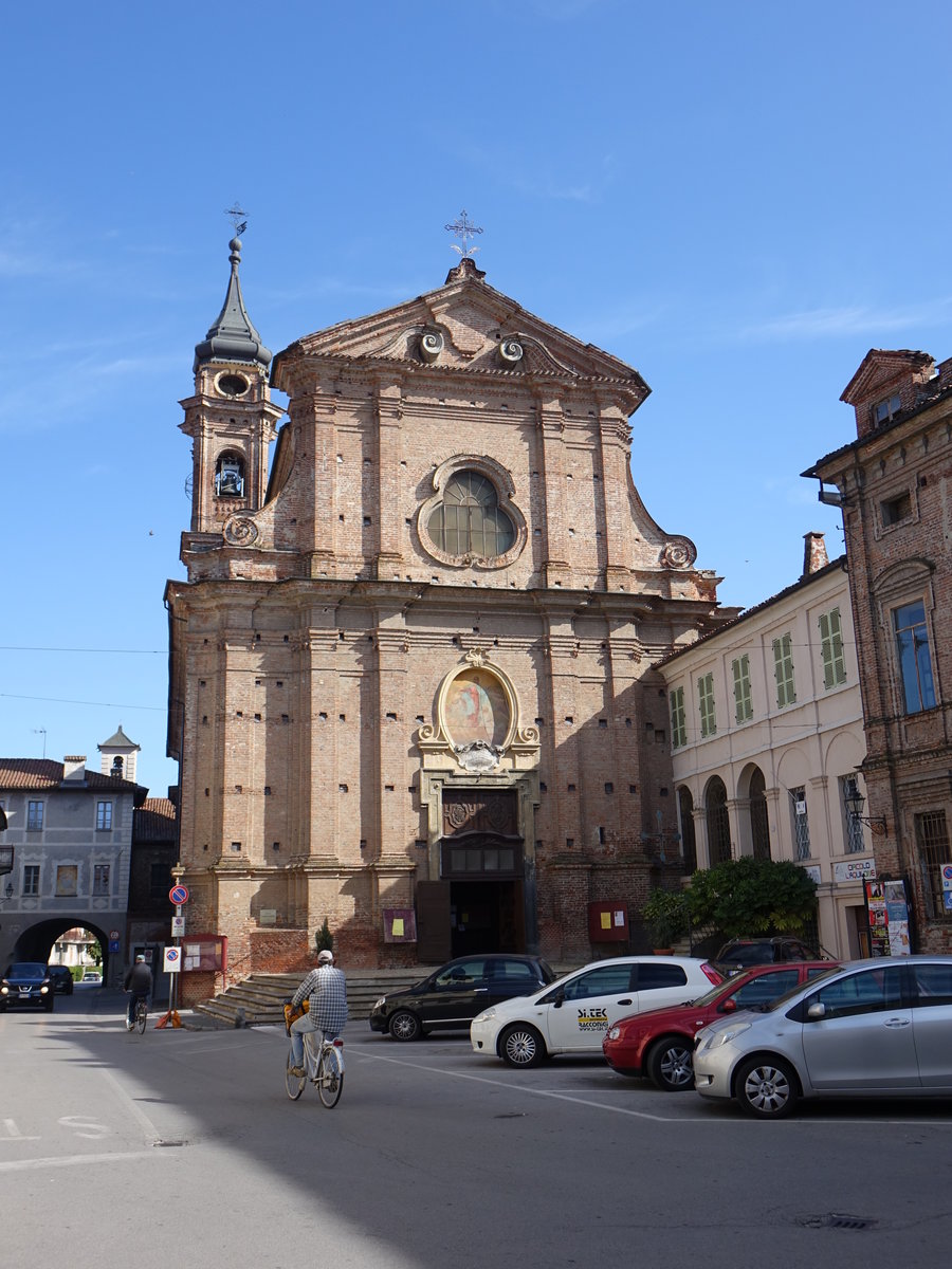 Racconigi, Pfarrkirche St. Maria Maggiore, erbaut von 1725 bis 1727 durch Carlo Antonio Castelli (03.10.2018)