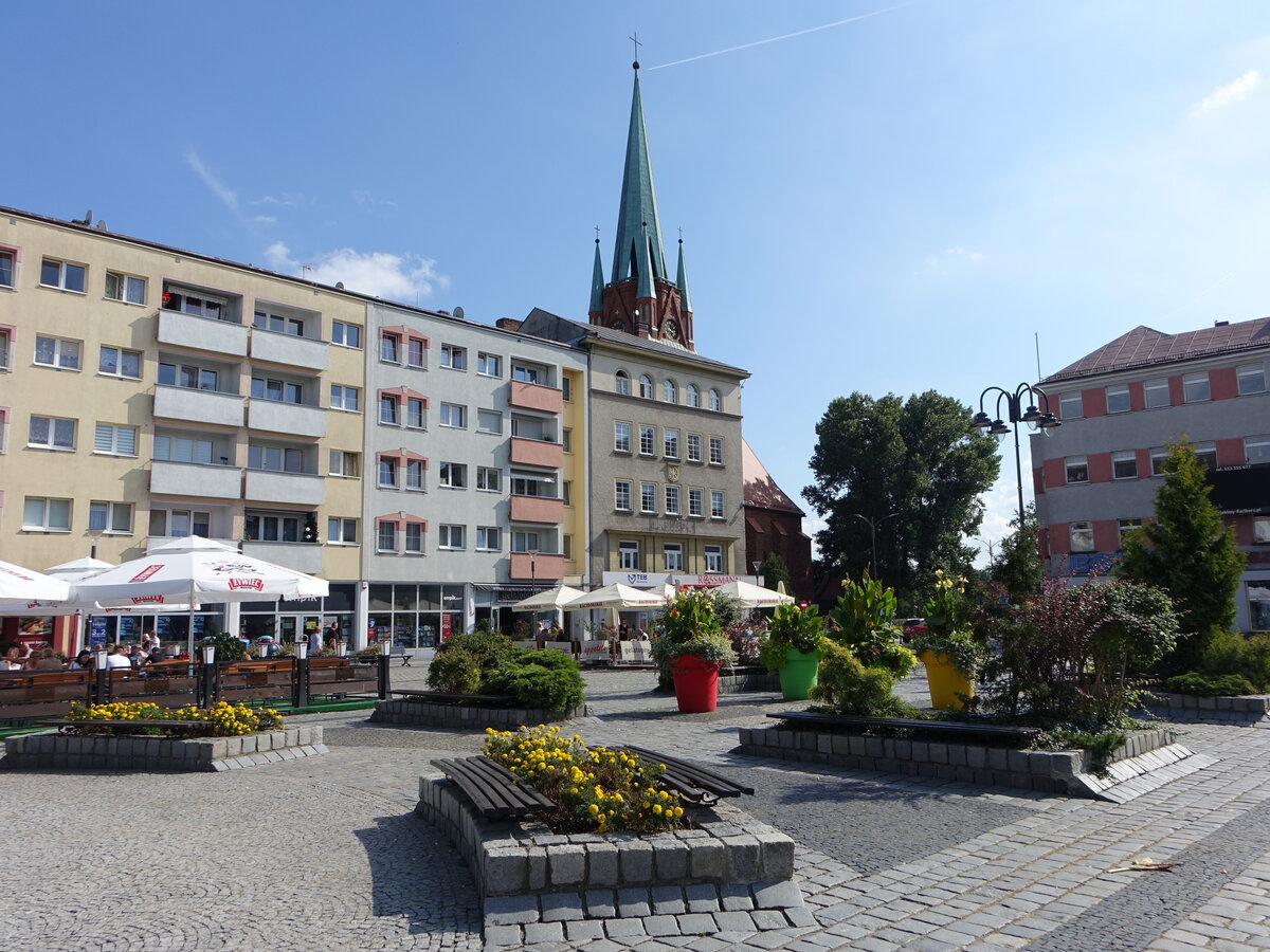 Raciborz / Ratibor, Huser am Rynek Platz (12.09.2021)