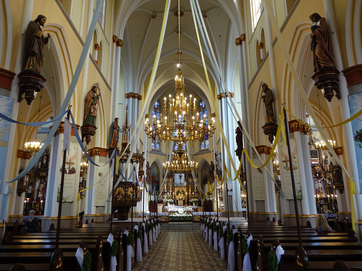 Raciborz / Ratibor, Innenraum der Pfarrkirche St. Johannes (12.09.2021)