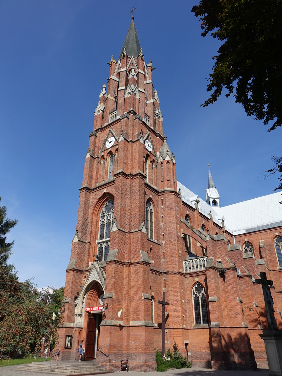 Raciborz / Ratibor, Pfarrkirche St. Johannes, erbaut von 1856 bis 1860 vom Architekten Vincent Statz (12.09.2021)