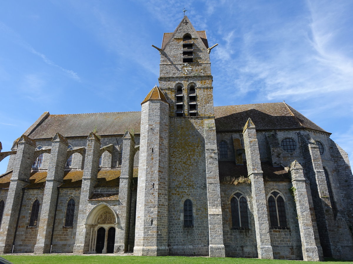 Rampillon, gotische Kirche Saint-Eliphe, erbaut im 13. Jahrhundert (10.07.2016)