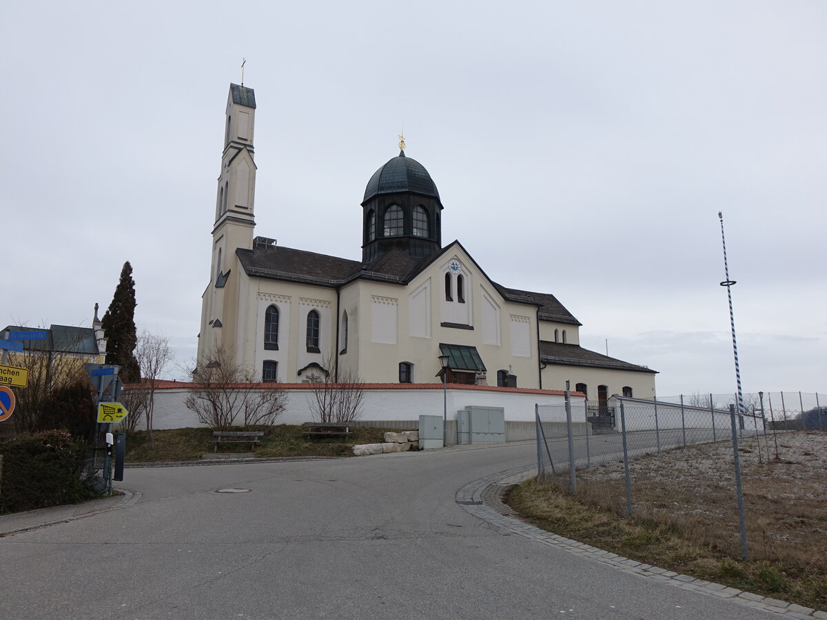 Ramsau, Pfarrkirche St. Maria Loreto, erbaut von 1628 bis 1629, erweitert 1859 (28.02.2016)