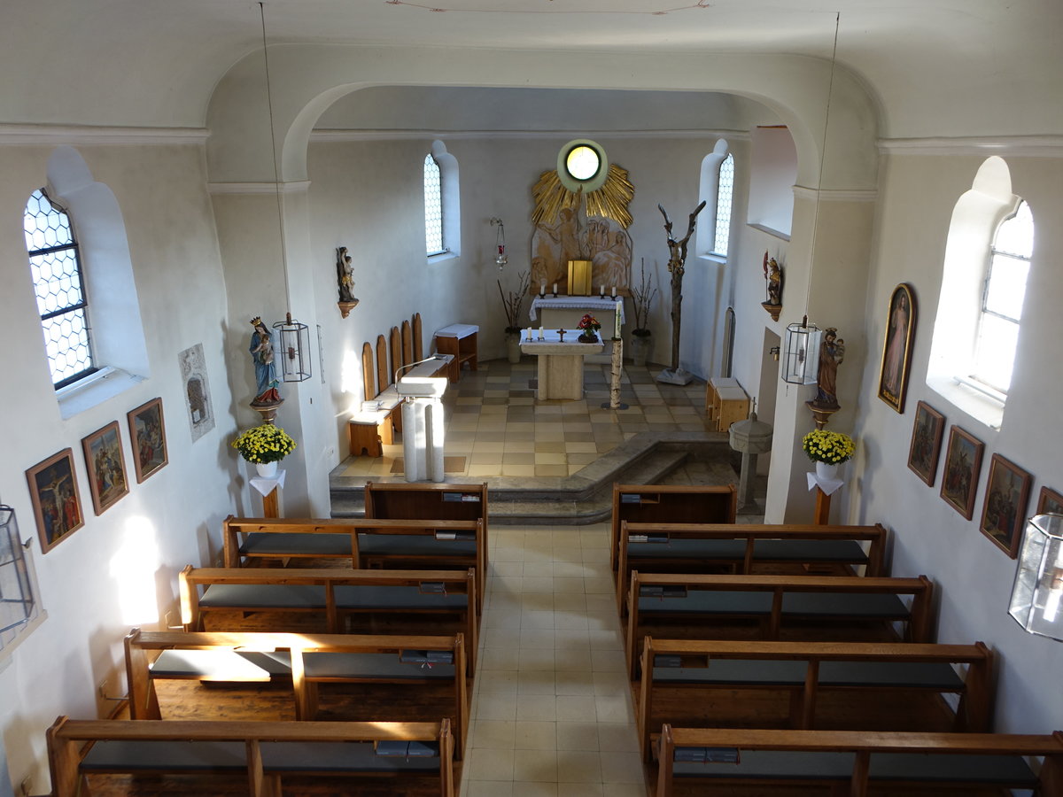 Ranfels, Innenraum der kath. Pfarrkirche St. Pankraz (22.10.2018)