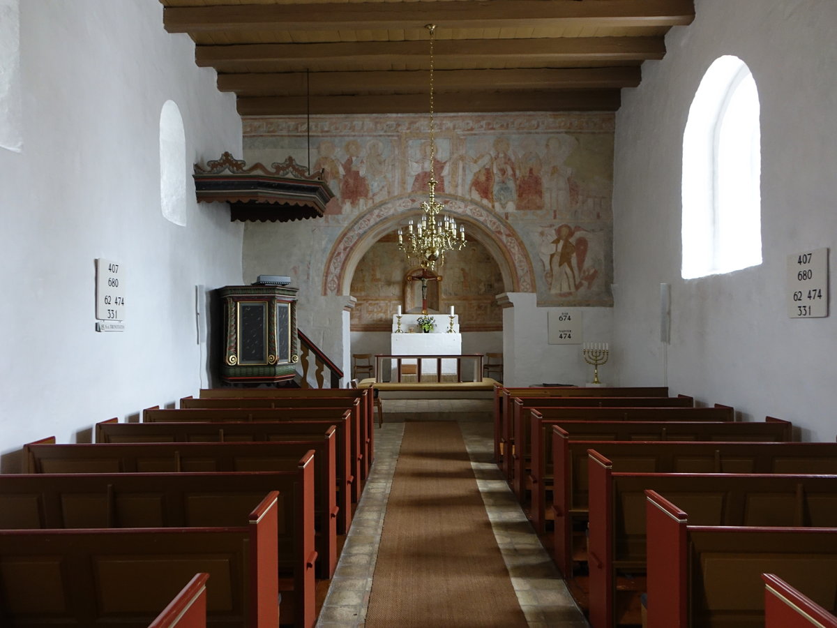 Rasted, romanische Kalkmalereien im Chor der ev. Kirche (21.09.2020)