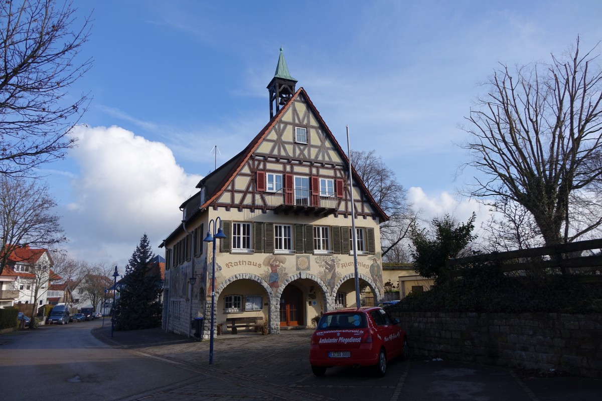 Rathaus von Aichschie im Lkr. Esslingen (18.01.2015)