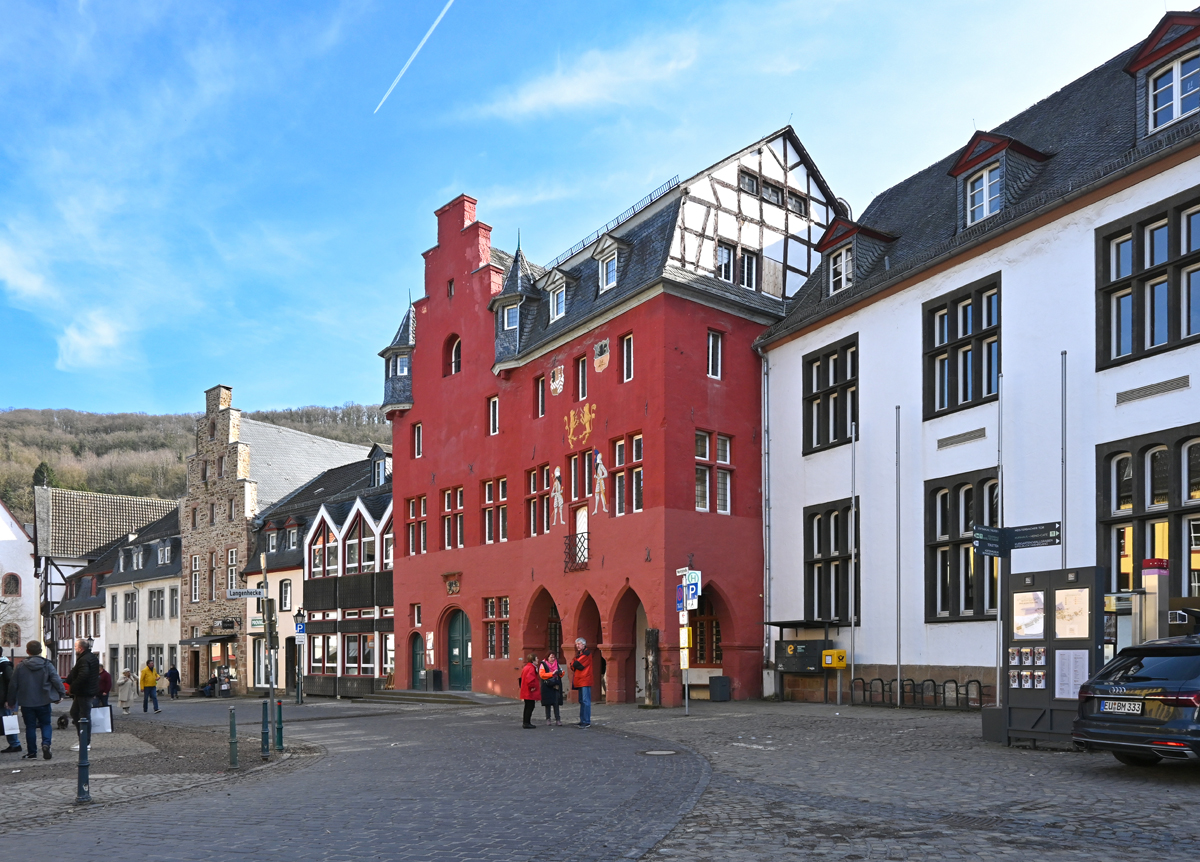 Rathaus in Bad Mnstereifel an der Marktstrasse - 09.03.2024