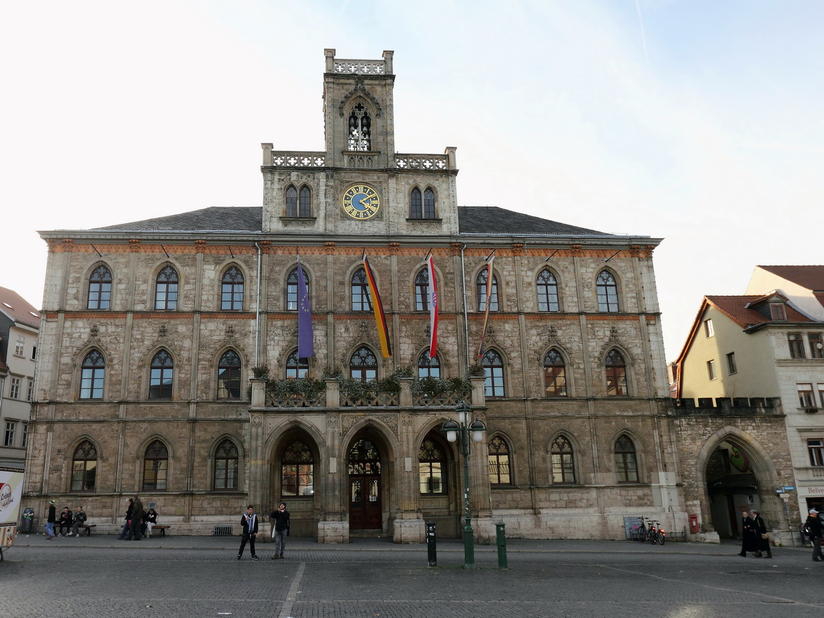 Rathaus von Weimar am 24. Oktober 2015.

