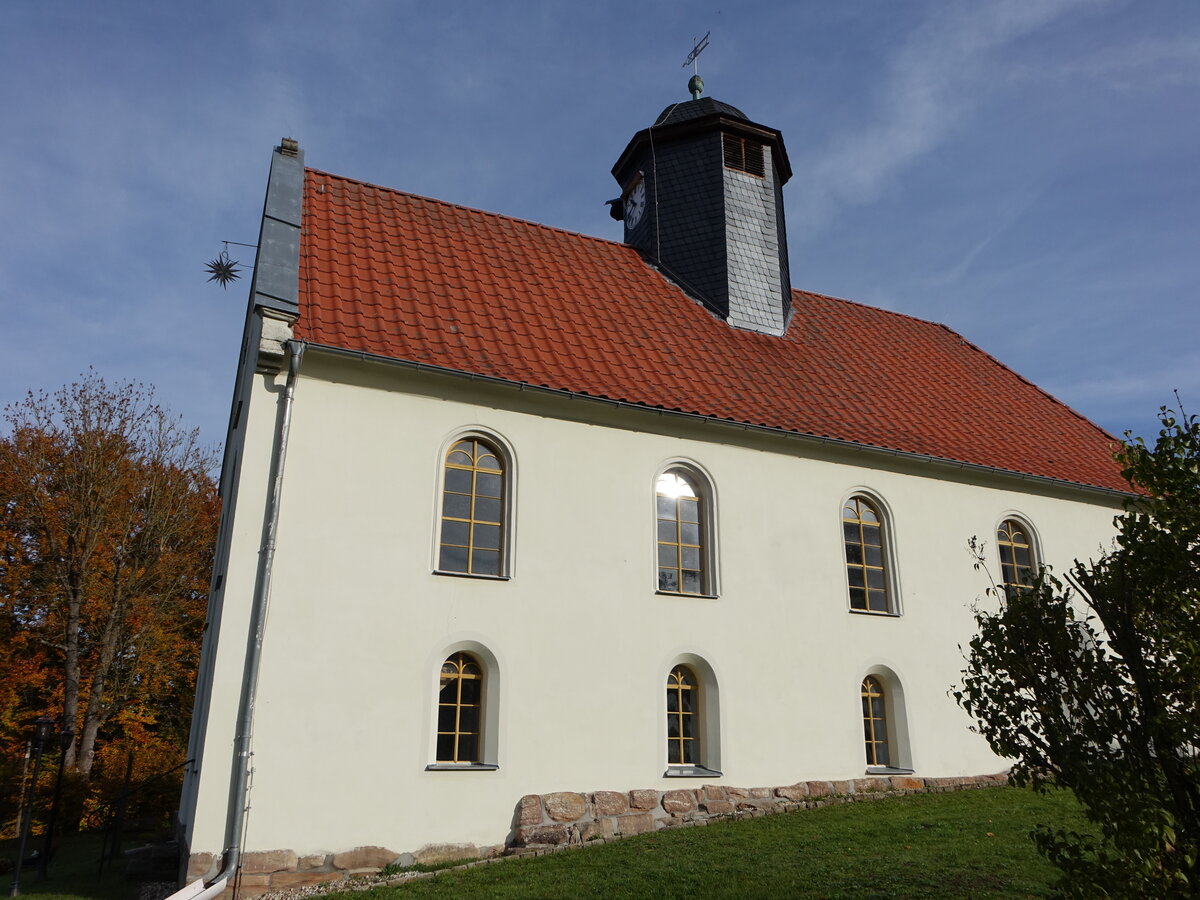 Rausdorf, evangelisch Dorfkirche, Saalkirche von 1865 (20.10.2022)