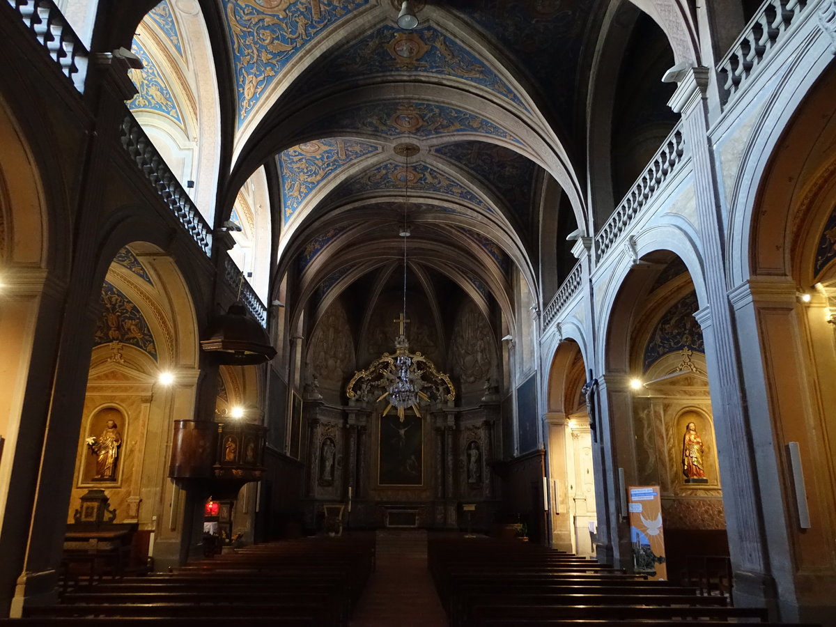 Realmont, Innenraum der Pfarrkirche Notre-Dame de L'Assomption (30.07.2018)