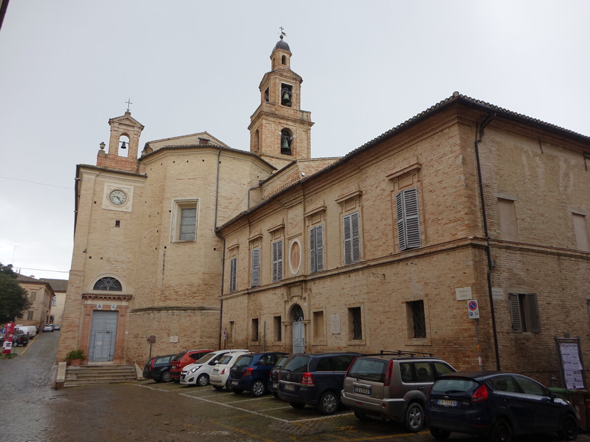 Recanati, Dom St. Flaviano, erbaut im 14. Jahrhundert (31.03.2022)
