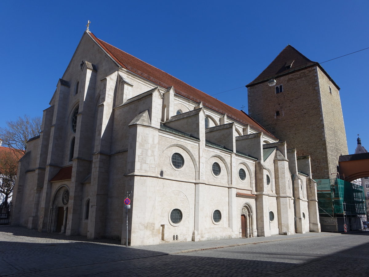 Regensburg, ehem. Pfarrkirche St. Ulrich, erbaut im 13. Jahrhundert, heute Museum (28.02.2021)
