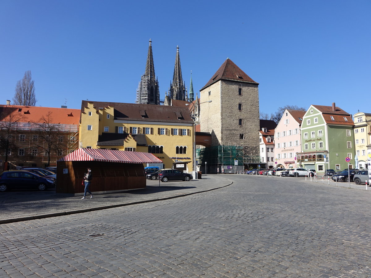 Regensburg, Herzogstor am alten Kornmarkt (28.02.2021)
