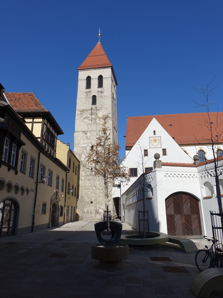 Regensburg, Stiftskirche zur alten Kapelle, erbaut im 12. Jahrhundert (28.02.2021)