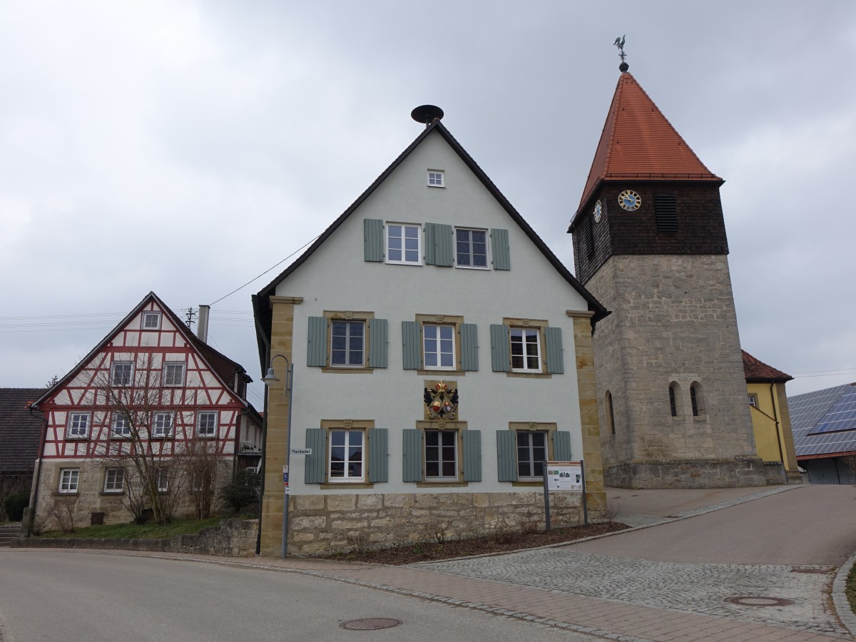 Reinsberg, Altes Schulhaus, Pfarrhaus und Peterskirche (15.03.2015)