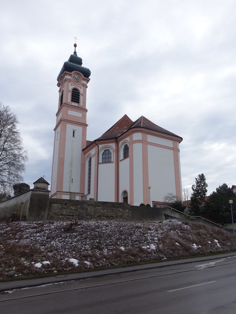Reinstetten, St. Urban Kirche, erbaut von 1740 bis 1742 (24.01.2016)